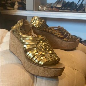 Tory Burch Gold Huarache